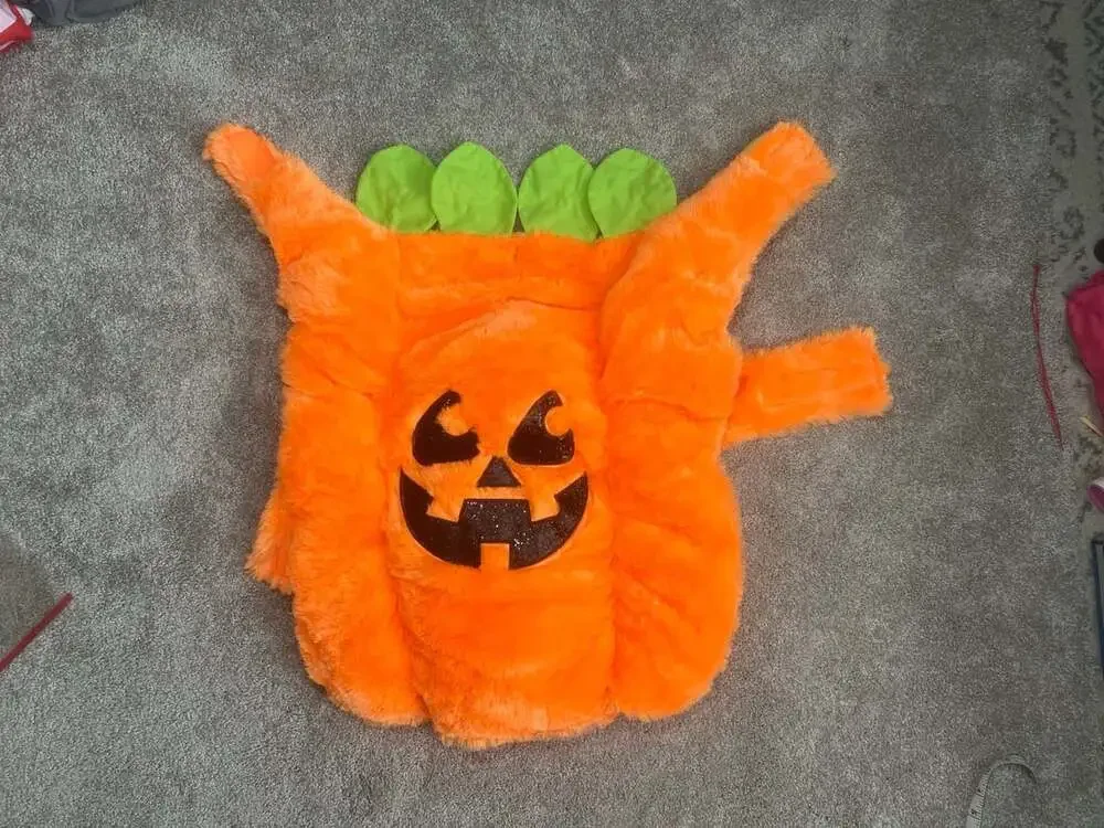 Party Dog Plush Pumpkin Dog Halloween Costume
